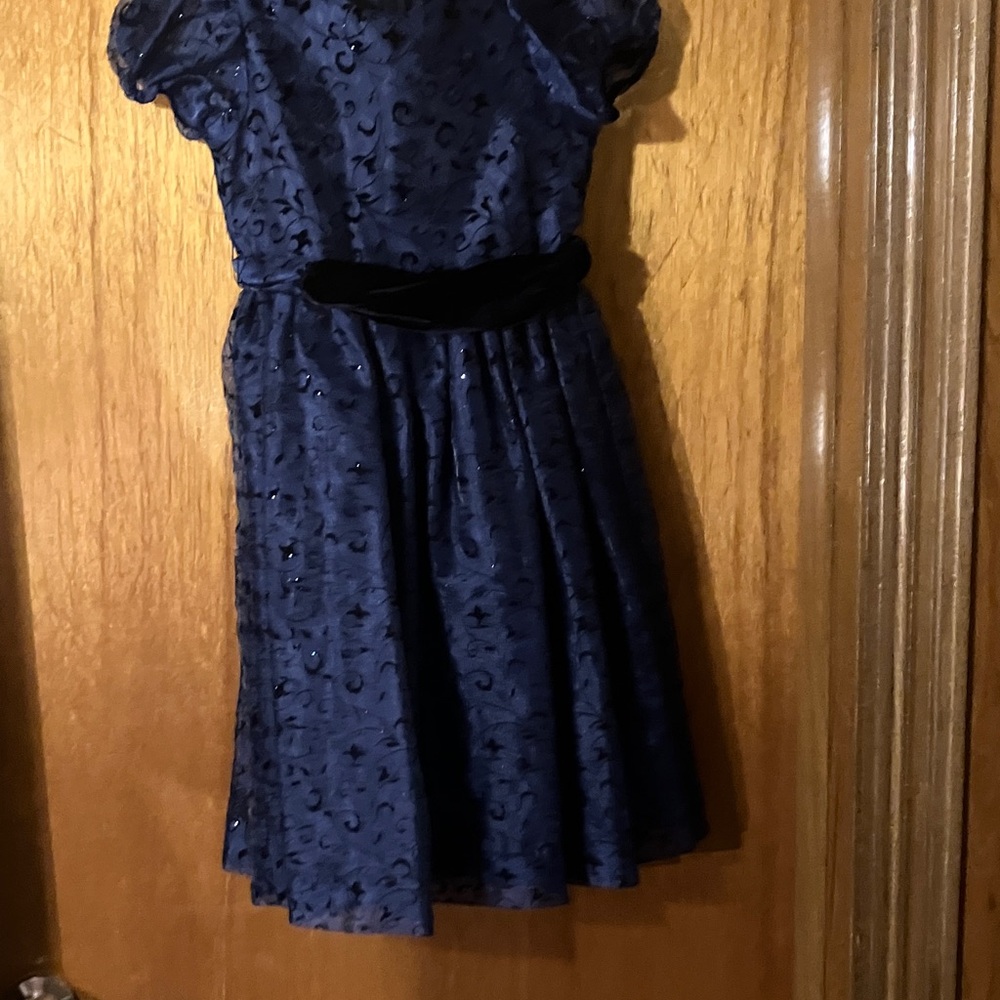 Navy lace girl’s formal dress